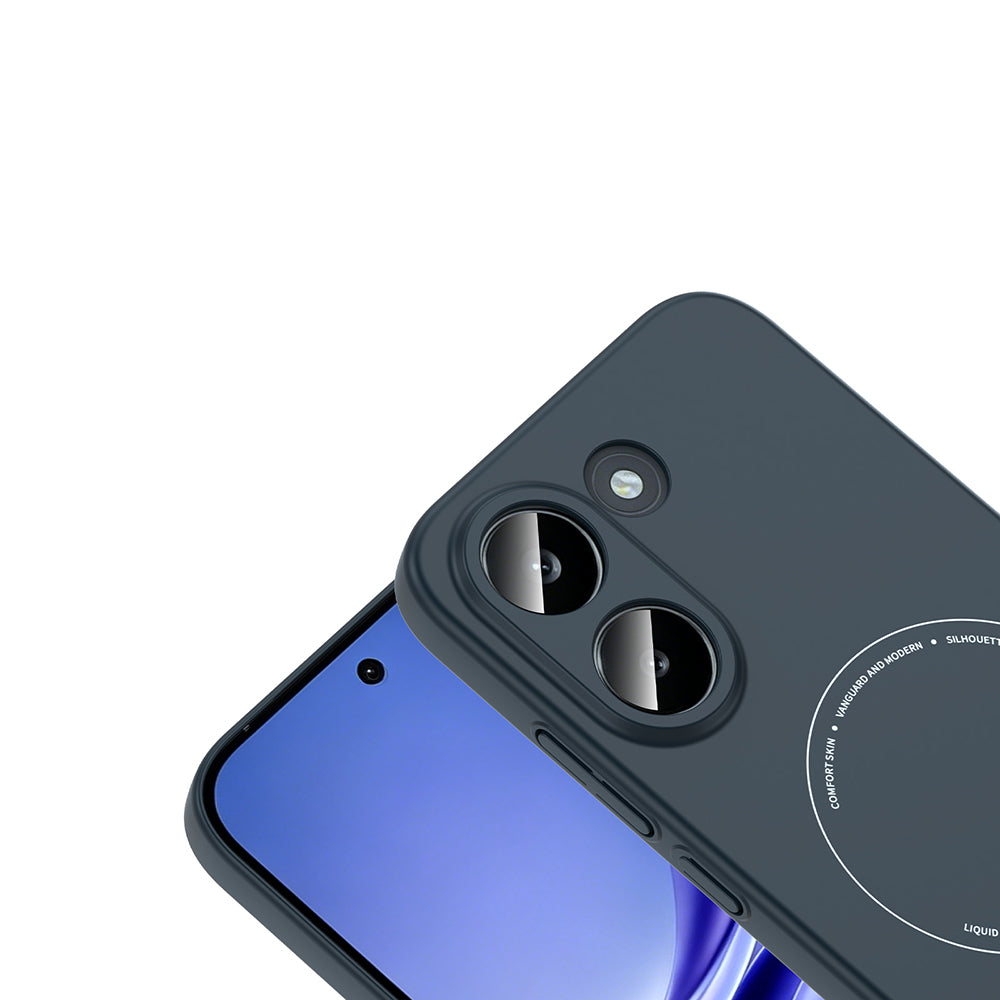 Xiaomi Poco X8 Pro Kılıf M-Safe Şarj Özellikli Kamera Korumalı Zore Elio Sert PC Kapak Lacivert