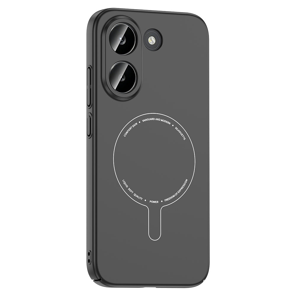 Xiaomi Poco X8 Pro Kılıf M-Safe Şarj Özellikli Kamera Korumalı Zore Elio Sert PC Kapak Siyah