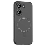 Xiaomi Poco X8 Pro Kılıf M-Safe Şarj Özellikli Kamera Korumalı Zore Elio Sert PC Kapak Siyah