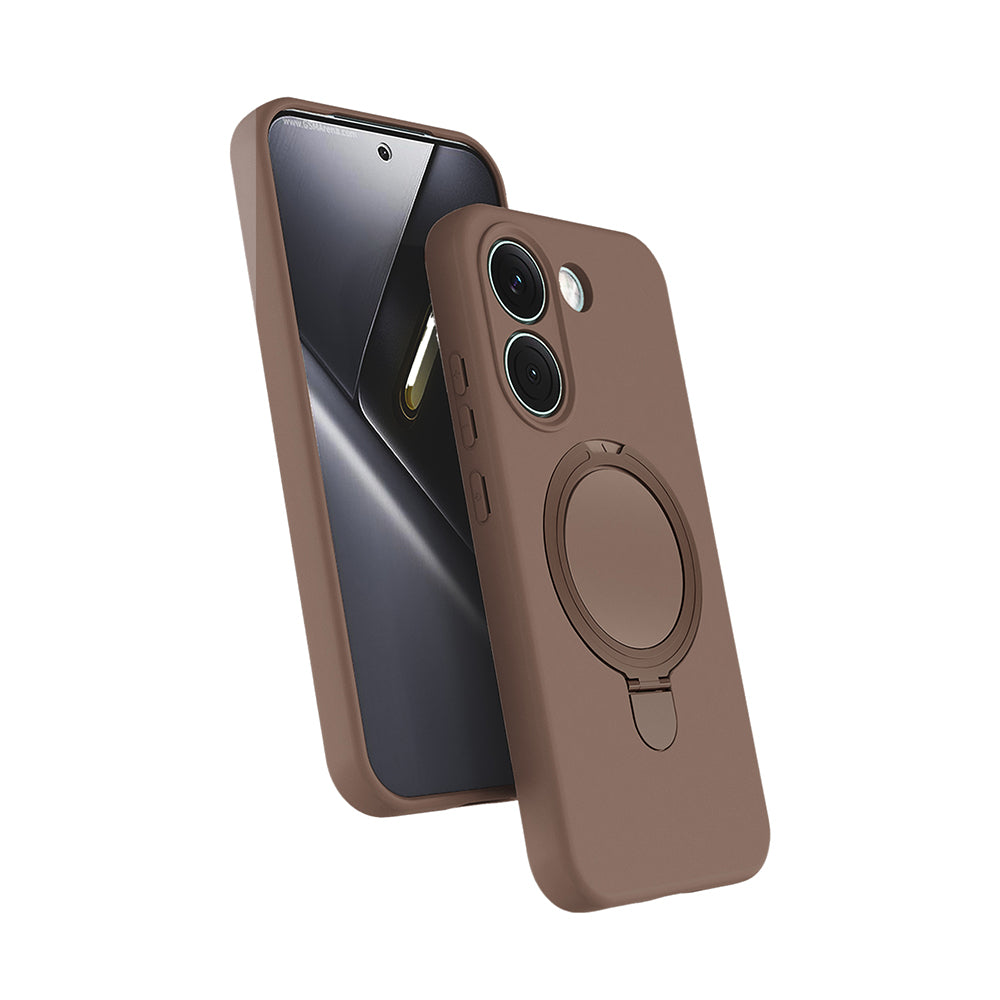 Xiaomi Poco X8 Pro Kılıf M-safe Şarj Özellikli Standlı Zore Samara Kapak Desert Gold