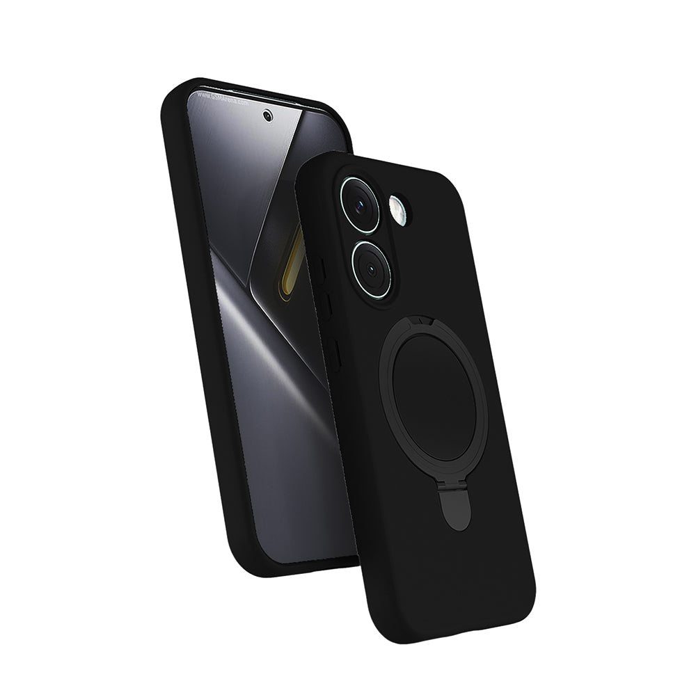 Xiaomi Poco X8 Pro Kılıf M-safe Şarj Özellikli Standlı Zore Samara Kapak Siyah