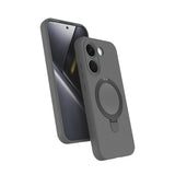 Xiaomi Poco X8 Pro Kılıf M-safe Şarj Özellikli Standlı Samara Kapak Titanyum-Gri