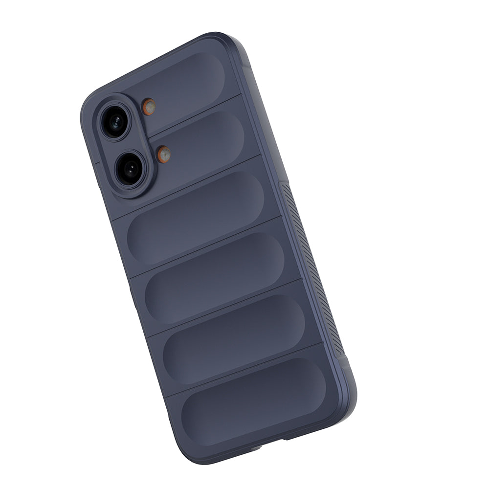 Xiaomi Poco X8 Pro Max Kılıf Esnek TPU Oyuklu Arka Yüzey Tasarımlı Etnik Silikon Kapak Lacivert