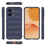 Xiaomi Poco X8 Pro Max Kılıf Esnek TPU Oyuklu Arka Yüzey Tasarımlı Etnik Silikon Kapak Lacivert