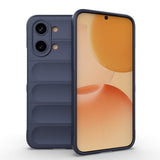 Xiaomi Poco X8 Pro Max Kılıf Esnek TPU Oyuklu Arka Yüzey Tasarımlı Etnik Silikon Kapak Lacivert