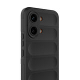 Xiaomi Poco X8 Pro Max Kılıf Esnek TPU Oyuklu Arka Yüzey Tasarımlı Etnik Silikon Kapak Siyah