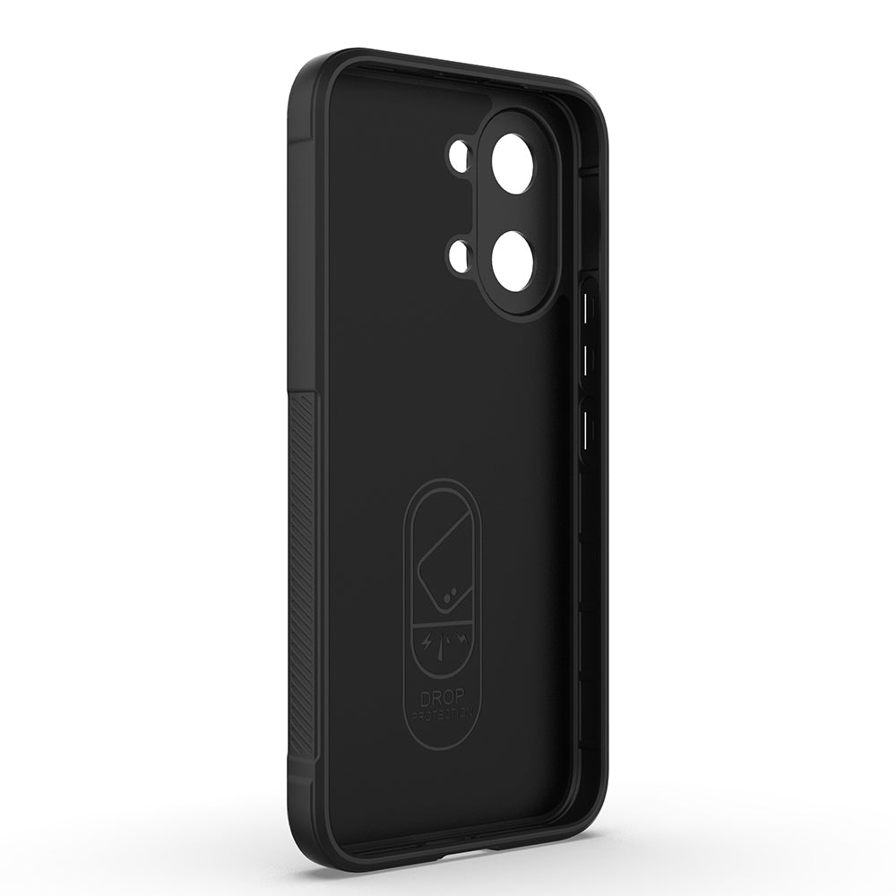 Xiaomi Poco X8 Pro Max Kılıf Esnek TPU Oyuklu Arka Yüzey Tasarımlı Etnik Silikon Kapak Siyah