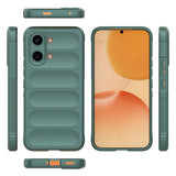 Xiaomi Poco X8 Pro Max Kılıf Esnek TPU Oyuklu Arka Yüzey Tasarımlı Etnik Silikon Kapak Koyu Yeşil