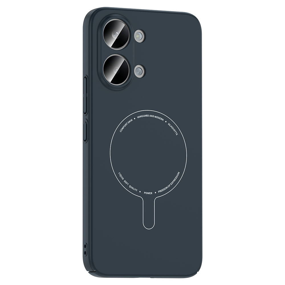 Xiaomi Poco X8 Pro Max Kılıf M-Safe Şarj Özellikli Kamera Korumalı Zore Elio Sert PC Kapak Lacivert