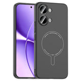 Xiaomi Poco X8 Pro Max Kılıf M-Safe Şarj Özellikli Kamera Korumalı Zore Elio Sert PC Kapak Siyah