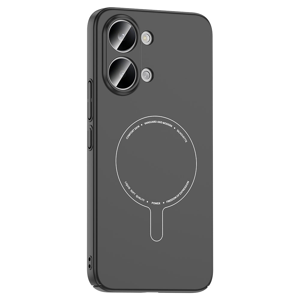 Xiaomi Poco X8 Pro Max Kılıf M-Safe Şarj Özellikli Kamera Korumalı Zore Elio Sert PC Kapak Siyah