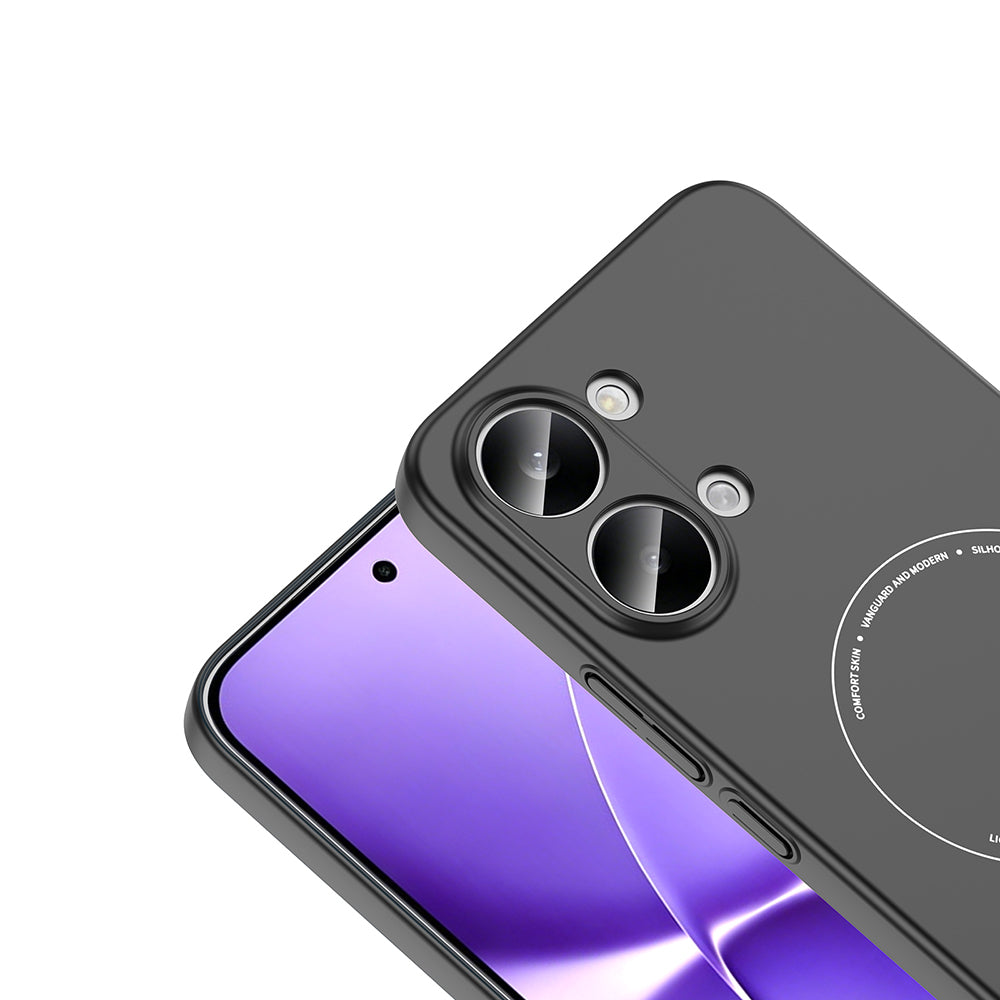 Xiaomi Poco X8 Pro Max Kılıf M-Safe Şarj Özellikli Kamera Korumalı Zore Elio Sert PC Kapak Siyah
