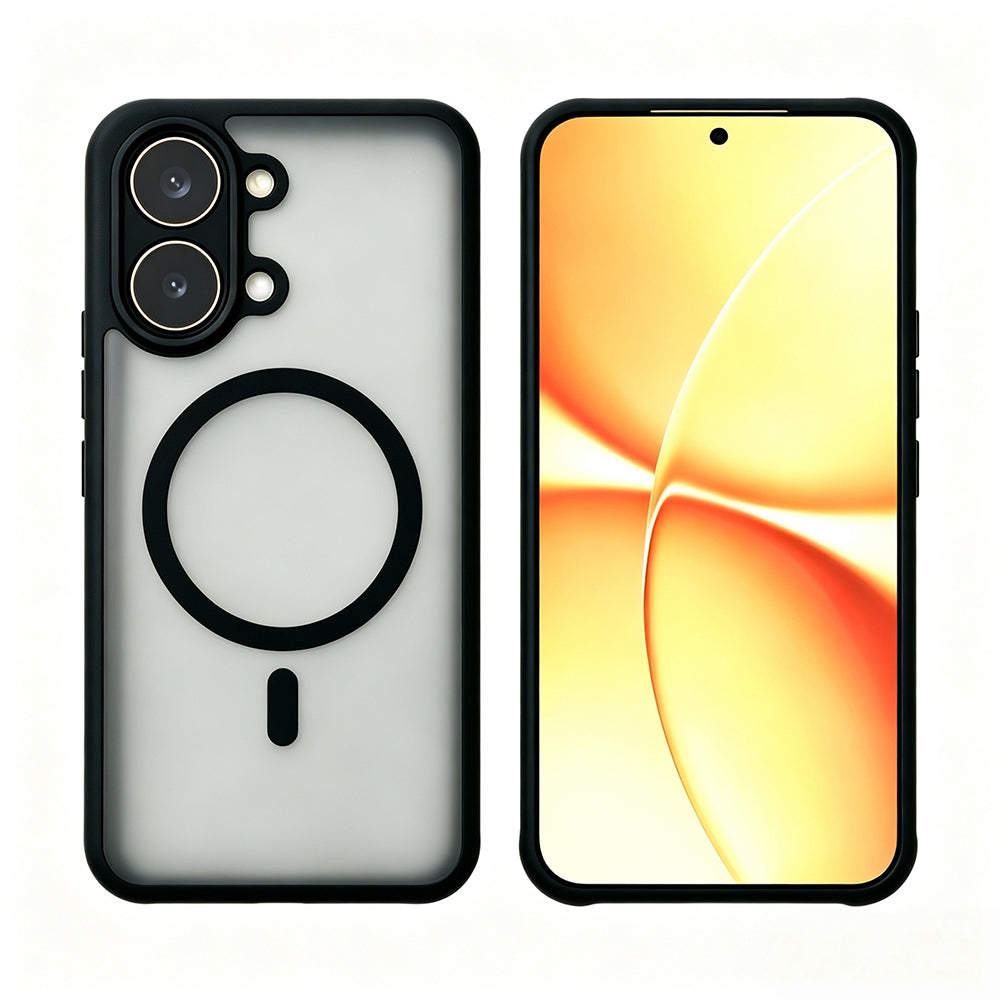 Xiaomi Poco X8 Pro Max Kılıf M-Safe Şarj Özellikli Kamera Korumalı Zore Lunex Kapak Siyah