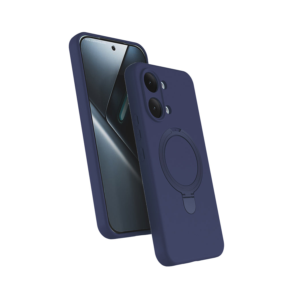 Xiaomi Poco X8 Pro Max Kılıf M-safe Şarj Özellikli Standlı Zore Samara Kapak Lacivert