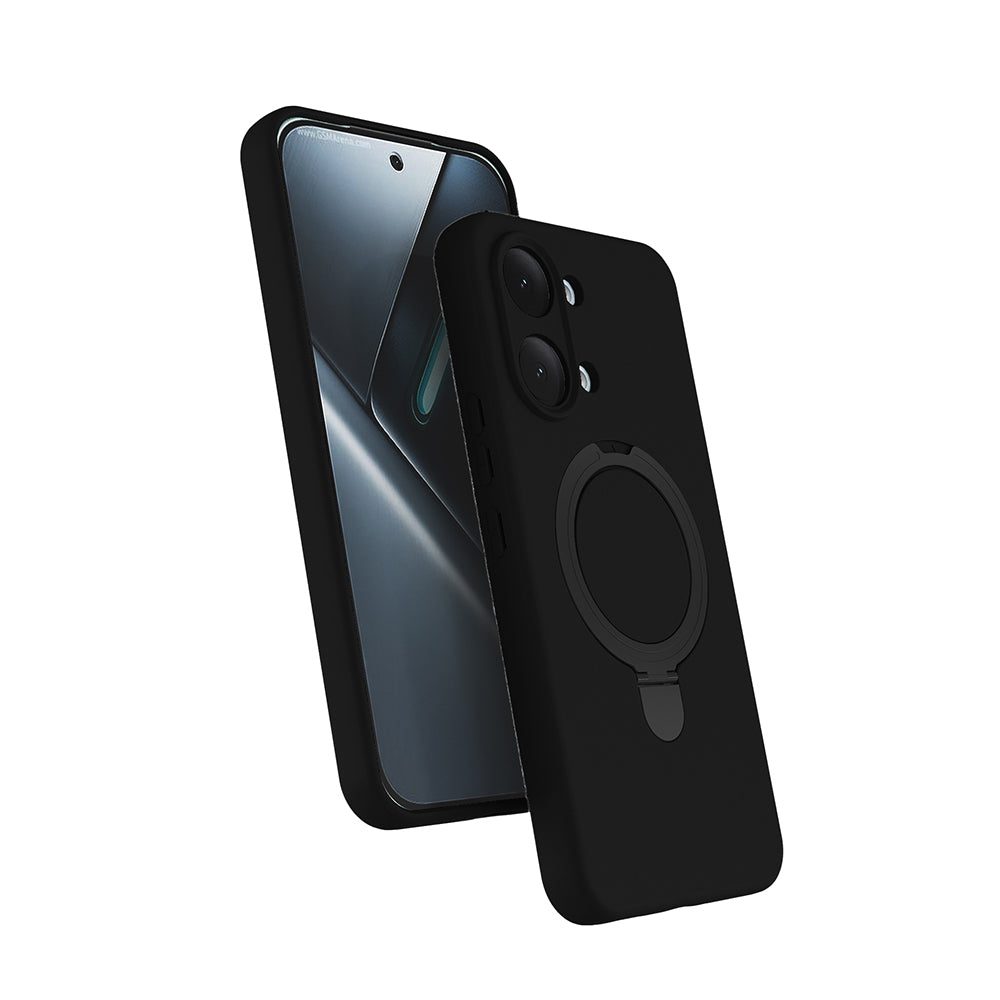 Xiaomi Poco X8 Pro Max Kılıf M-safe Şarj Özellikli Standlı Samara Kapak Siyah
