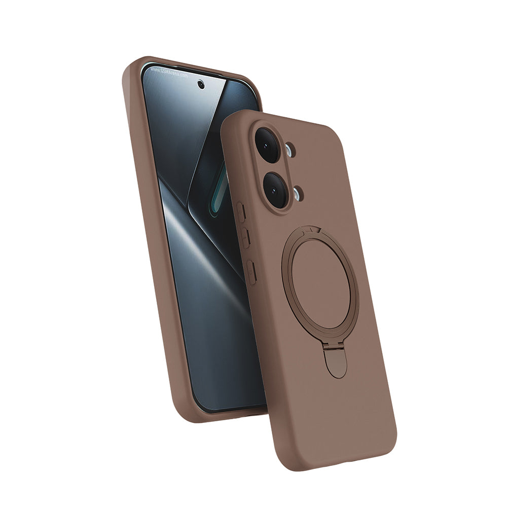Xiaomi Poco X8 Pro Max Kılıf M-safe Şarj Özellikli Standlı Zore Samara Kapak Desert Gold