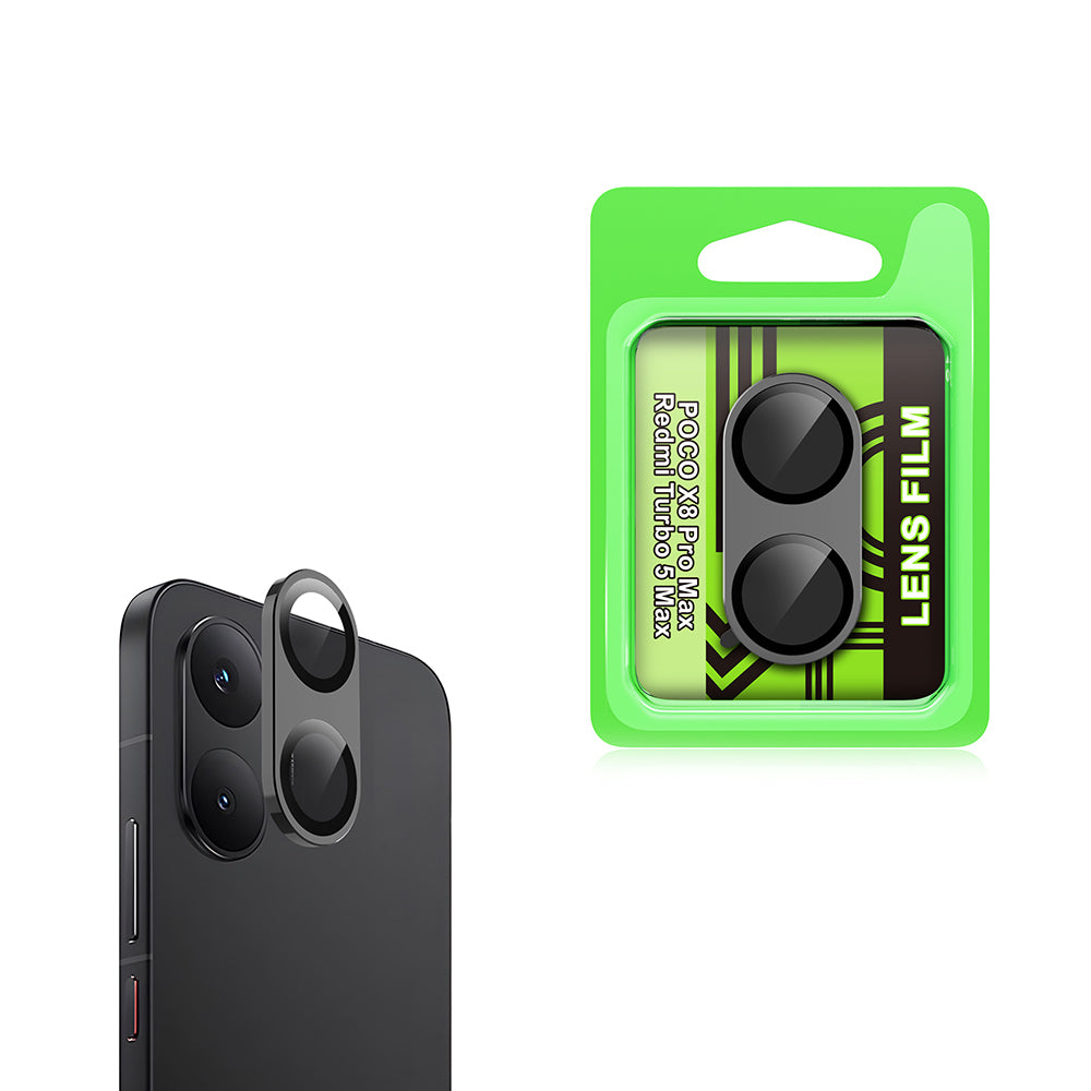 Xiaomi Poco X8 Pro Max CL-07 Kamera Lens Koruyucu Siyah