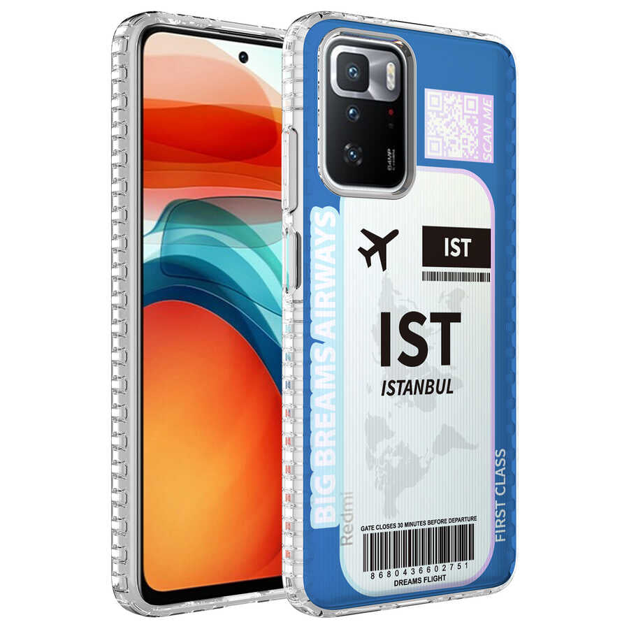 Xiaomi Redmi 10 Kılıf Airbag Kenarlı Renkli Desenli Silikon Zore Elegans Kapak NO4