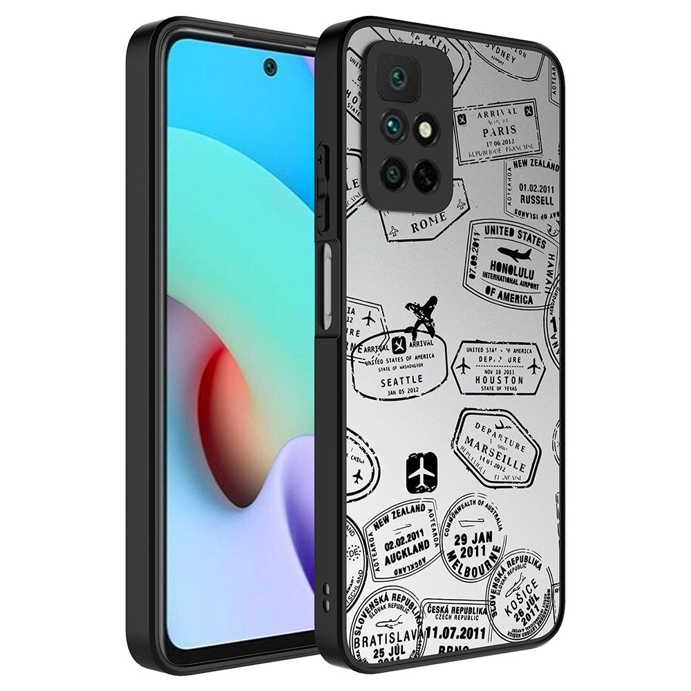 Xiaomi Redmi 10 Kılıf Aynalı Desenli Kamera Korumalı Parlak Zore Mirror Kapak Seyahat