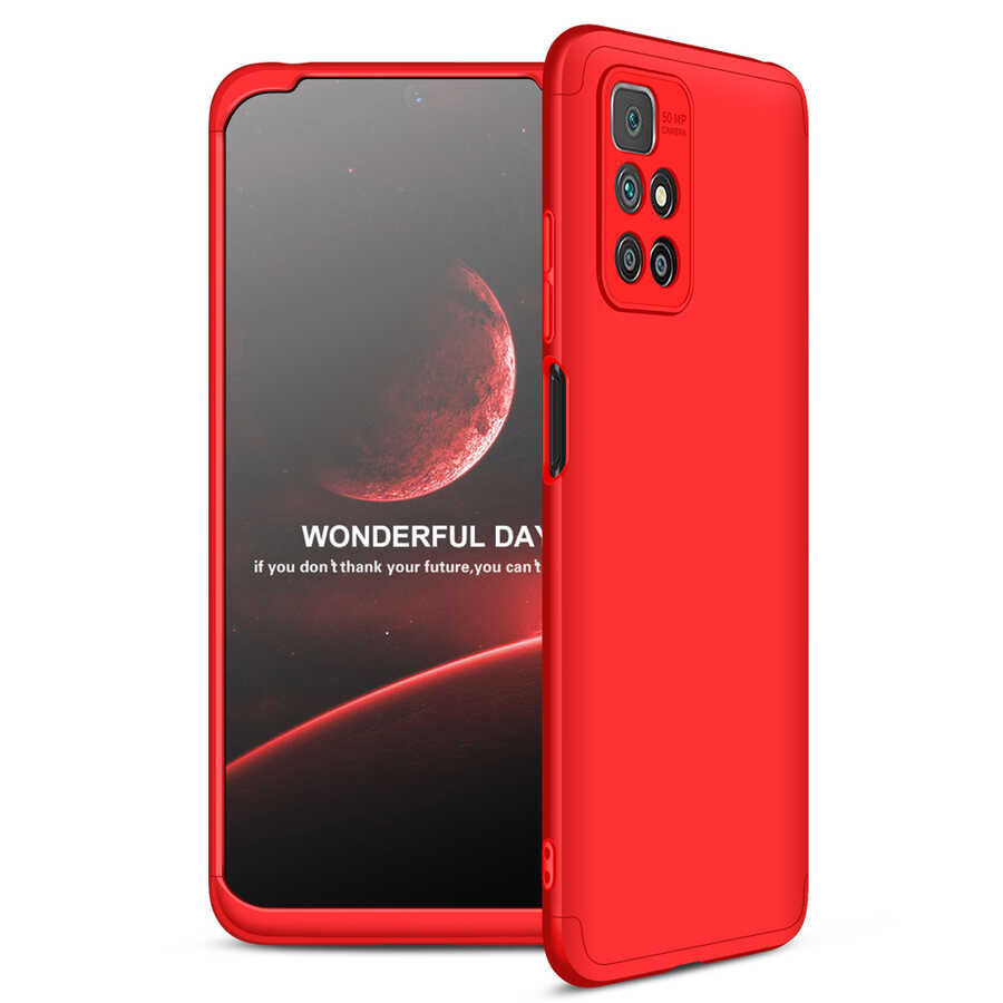 Xiaomi Redmi 10 Kılıf Zore Ays Kapak Kırmızı