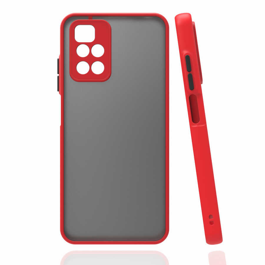 Xiaomi Redmi 10 Kılıf Zore Hux Kapak Kırmızı