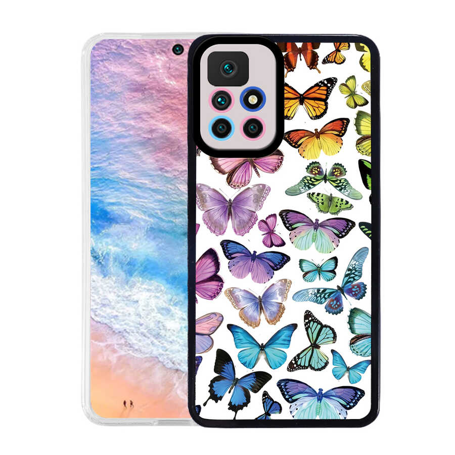 Xiaomi Redmi 10 Kılıf Zore M-Fit Desenli Kapak Butterfly No3