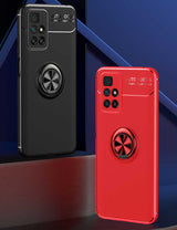 Xiaomi Redmi 10 Kılıf Zore Ravel Silikon Kapak Siyah-Kırmızı