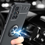 Xiaomi Redmi 10 Kılıf Zore Ravel Silikon Kapak Siyah-Kırmızı