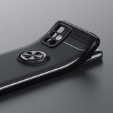 Xiaomi Redmi 10 Kılıf Zore Ravel Silikon Kapak Siyah-Kırmızı