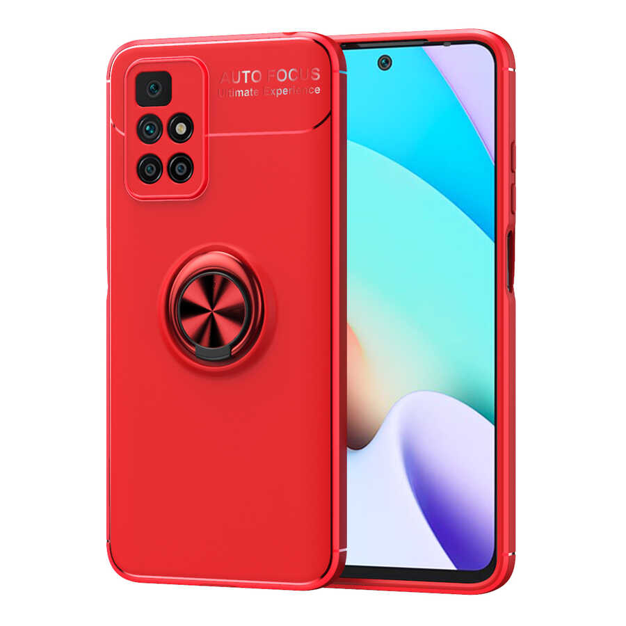 Xiaomi Redmi 10 Kılıf Zore Ravel Silikon Kapak Kırmızı
