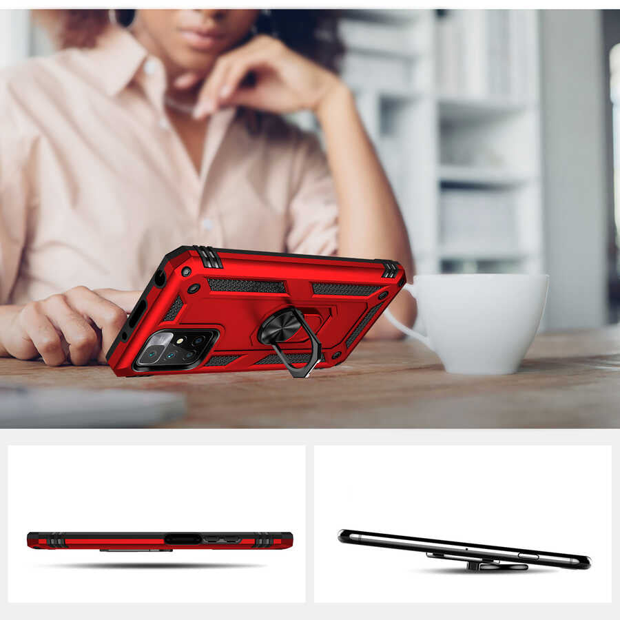 Xiaomi Redmi 10 Kılıf Zore Vega Kapak Siyah