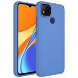 Xiaomi Redmi 10A Kılıf Metal Çerçeve ve Buton Tasarımlı Silikon Zore Luna Kapak Lavendery Gray