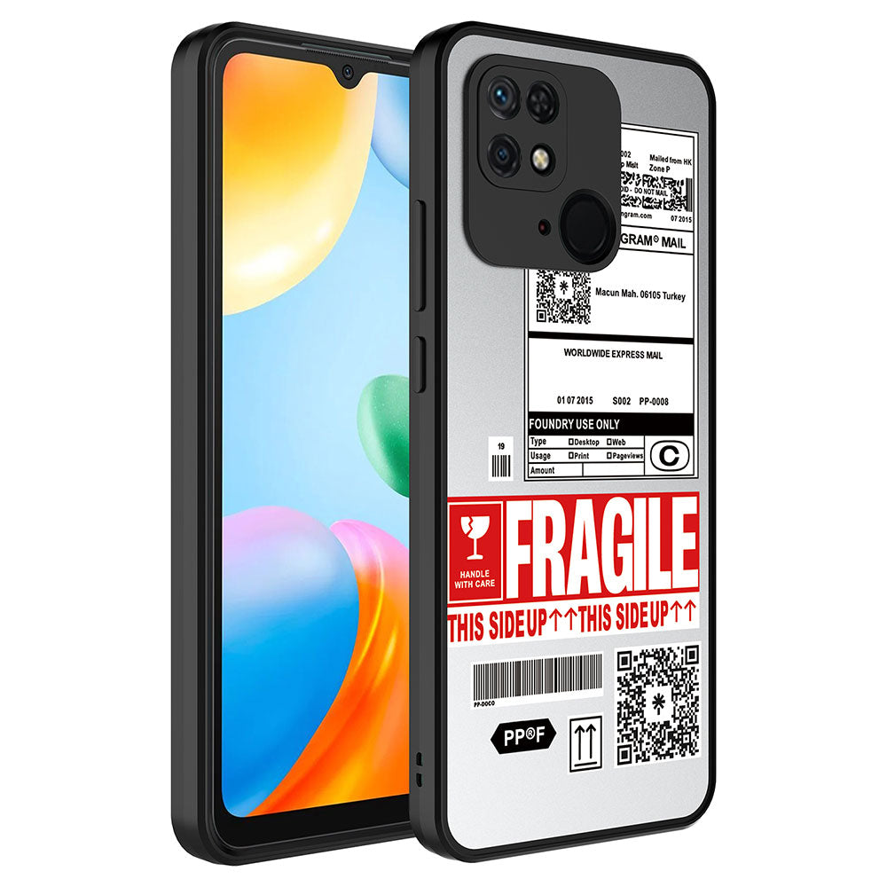 Xiaomi Redmi 10C Kılıf Aynalı Desenli Kamera Korumalı Parlak Zore Mirror Kapak Fragile