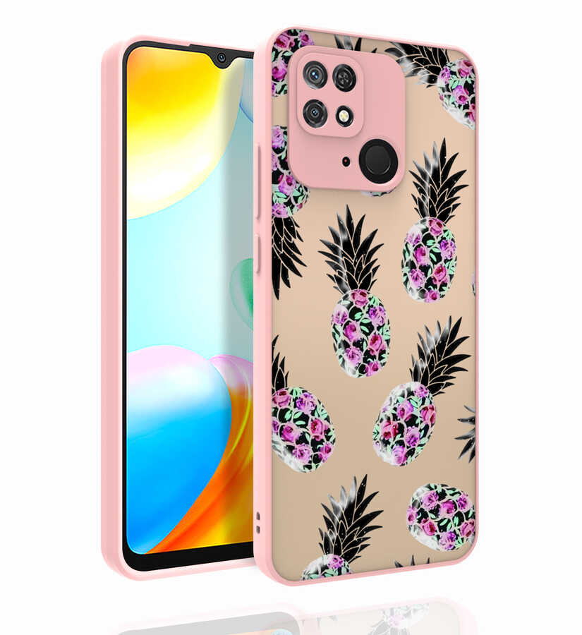 Xiaomi Redmi 10C Kılıf Desenli Kamera Korumalı Parlak Zore Nora Kapak NO6