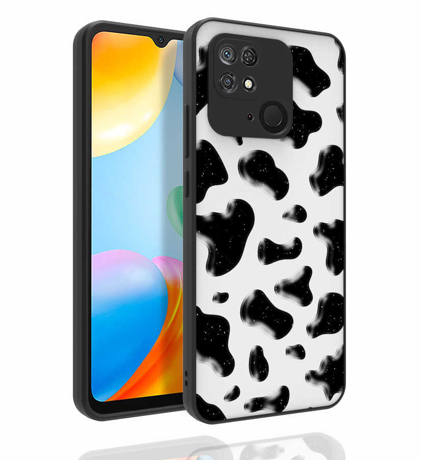 Xiaomi Redmi 10C Kılıf Desenli Kamera Korumalı Parlak Zore Nora Kapak NO2