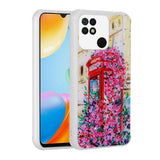 Xiaomi Redmi 10C Kılıf Simli Desenli Kamera Korumalı Parlak Zore Popy Kapak Papatya