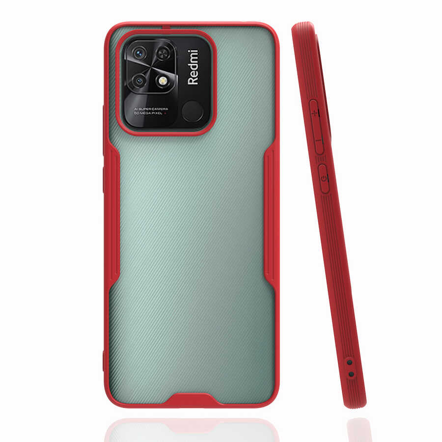 Xiaomi Redmi 10C Kılıf Zore Parfe Kapak Kırmızı