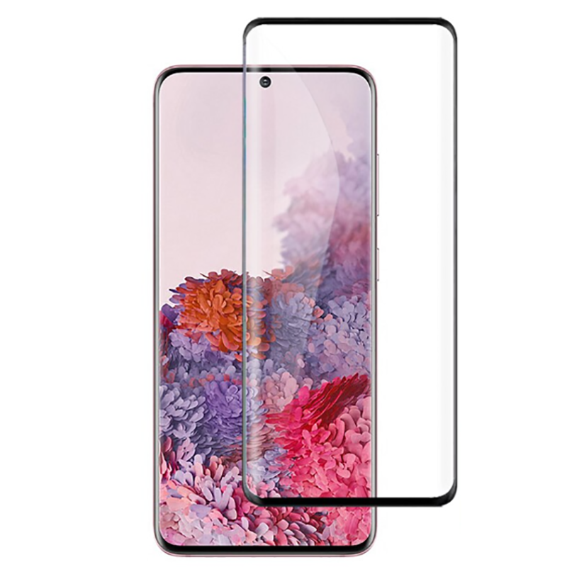 Xiaomi Redmi 10C Zore Kenarları Kırılmaya Dayanıklı Cam Ekran Koruyucu Siyah