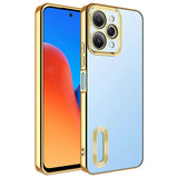 Xiaomi Redmi 12 Kılıf Kamera Korumalı Logo Gösteren Zore Omega Kapak Derin Mor