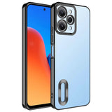 Xiaomi Redmi 12 Kılıf Kamera Korumalı Logo Gösteren Zore Omega Kapak Siyah