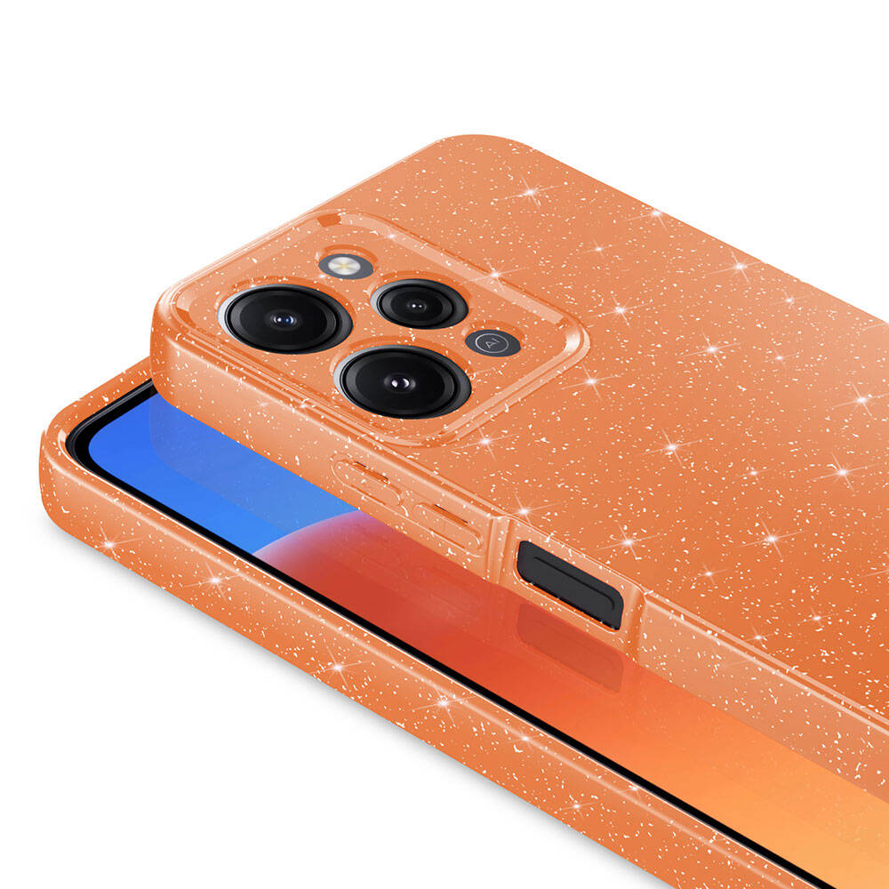 Xiaomi Redmi 12 Kılıf Kamera Korumalı Simli Lüks Zore Koton Kapak Gümüş
