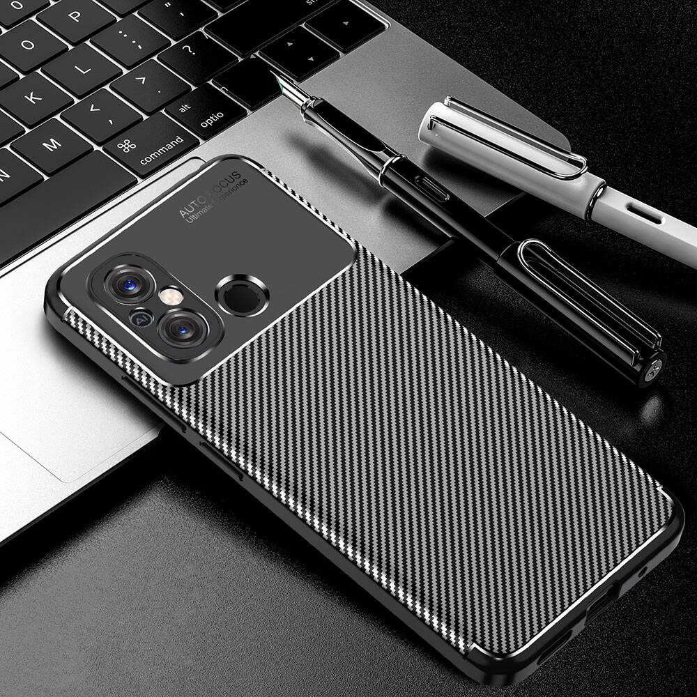 Xiaomi Redmi 12C Kılıf Zore Negro Silikon Kapak Siyah