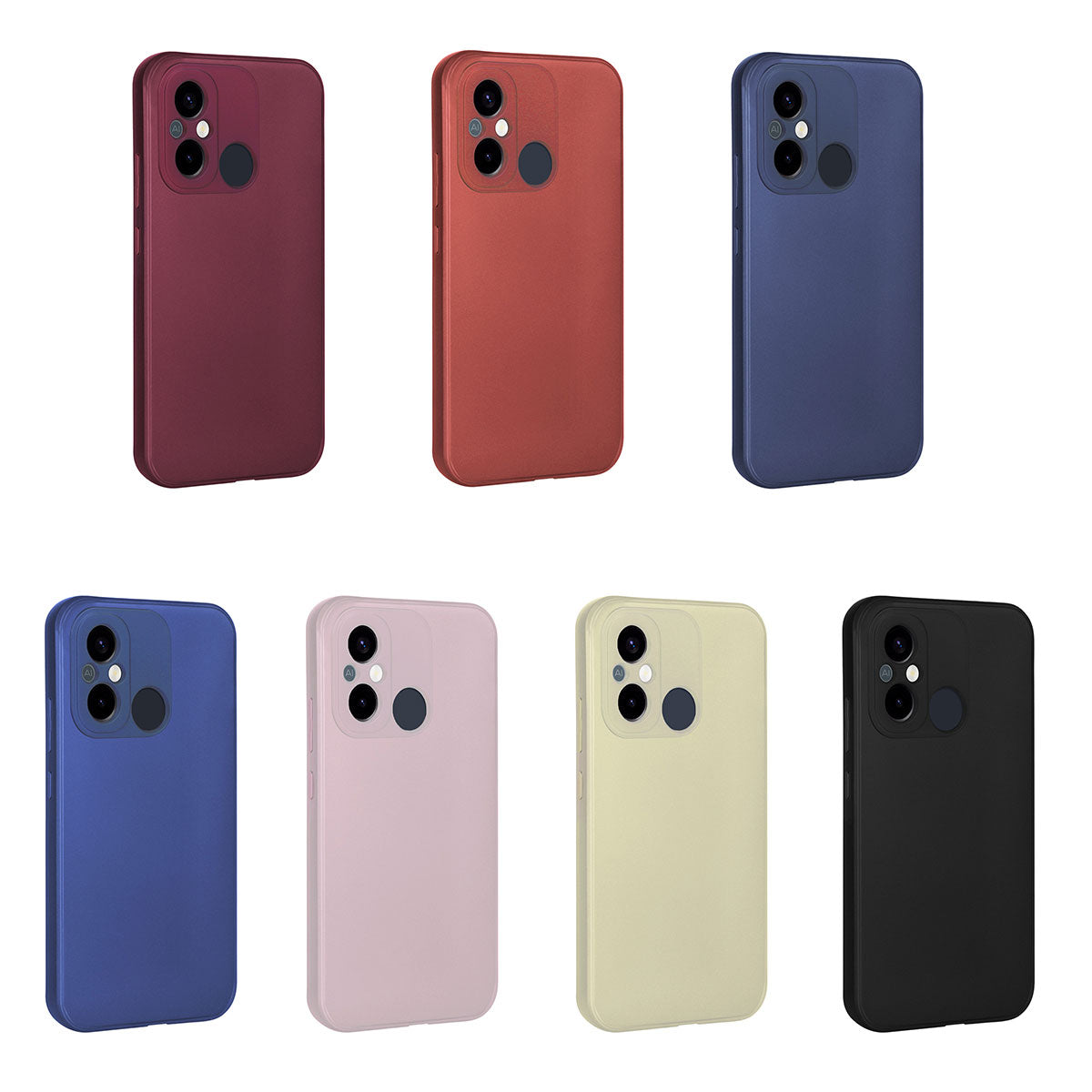 Xiaomi Redmi 12C Kılıf Zore Premier Silikon Kapak Mürdüm