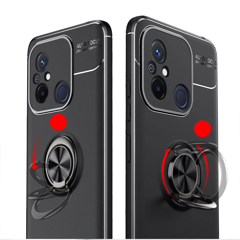 Xiaomi Redmi 12C Kılıf Zore Ravel Silikon Kapak Siyah-Mavi