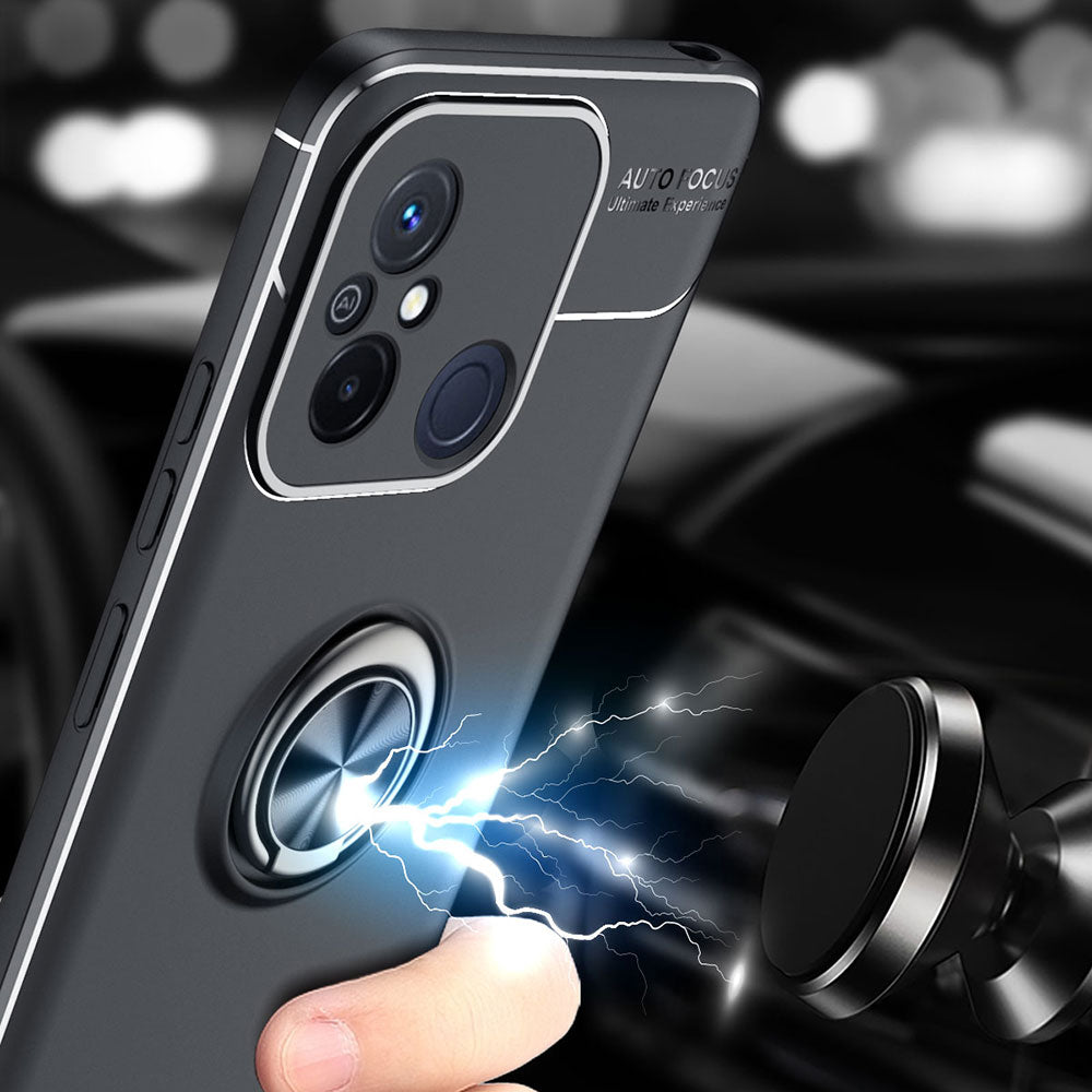 Xiaomi Redmi 12C Kılıf Zore Ravel Silikon Kapak Siyah