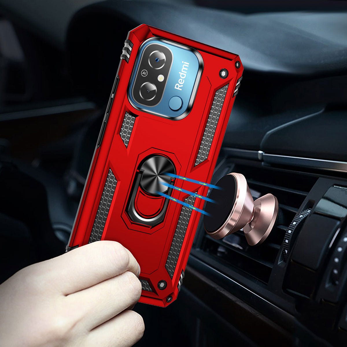 Xiaomi Redmi 12C Kılıf Zore Vega Kapak Mavi