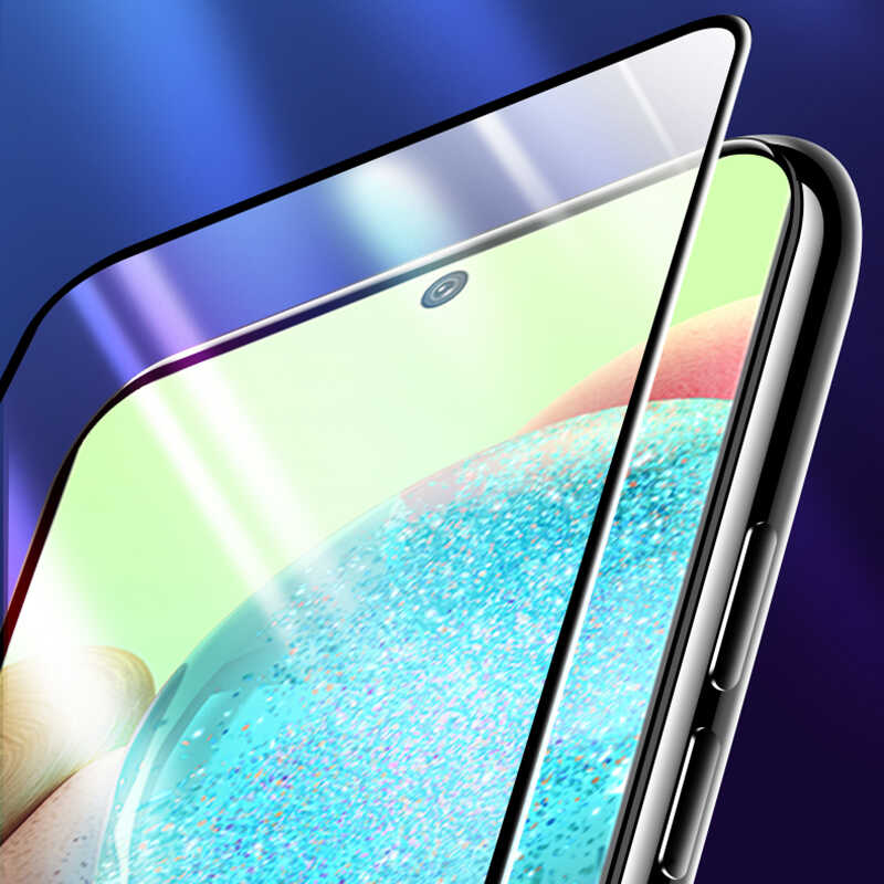 Xiaomi Redmi 12C Zore Kenarları Kırılmaya Dayanıklı Cam Ekran Koruyucu Siyah