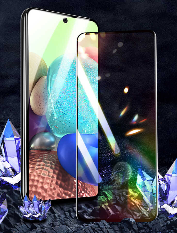 Xiaomi Redmi 12C Zore Kenarları Kırılmaya Dayanıklı Cam Ekran Koruyucu Siyah