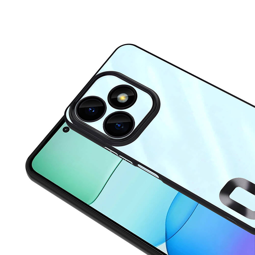 Xiaomi Redmi 13 4G Kılıf Kamera Korumalı Logo Gösteren Zore Omega Kapak Siyah