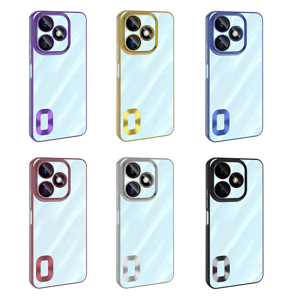 Xiaomi Redmi 13 4G Kılıf Kamera Korumalı Logo Gösteren Zore Omega Kapak Siyah